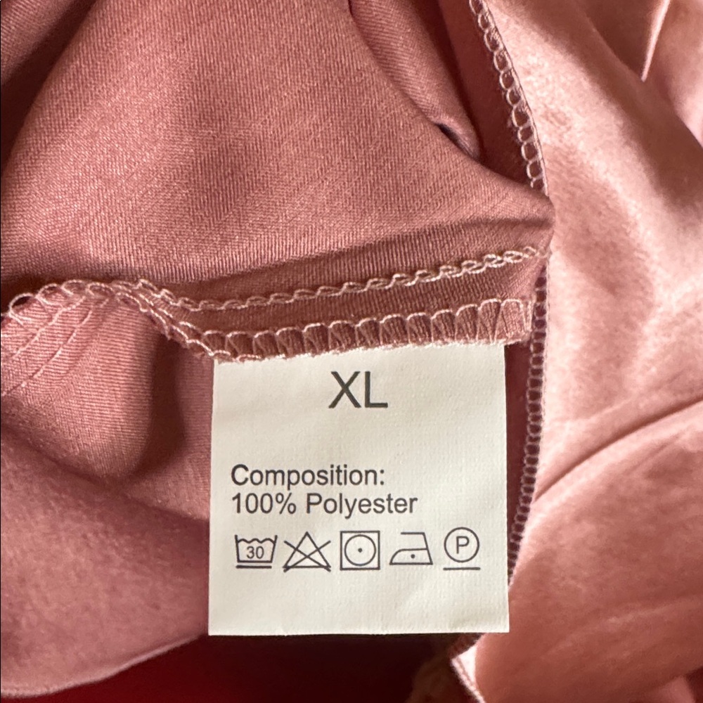 Satin Pink Slip Dress - Picture 5 of 8